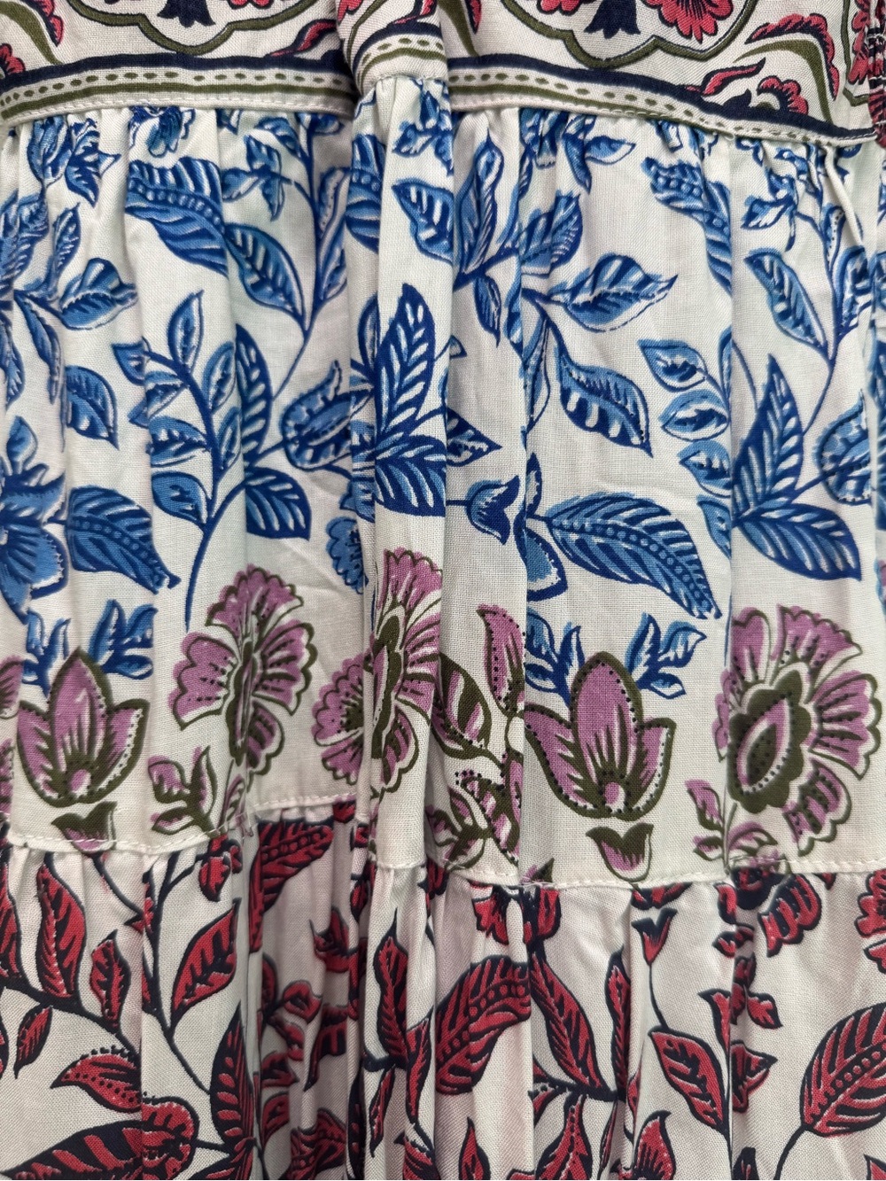 NWT Angie White Mini Dress with Blue and Pink Floral Print,Various Sizes - Picture 4 of 7